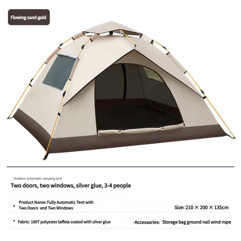Tent 210x200x135cm Outdoor Family Instant Ultralight Portable Folding Popup Waterproof Oxford Fiberglass Automatic Tent For Camping Events