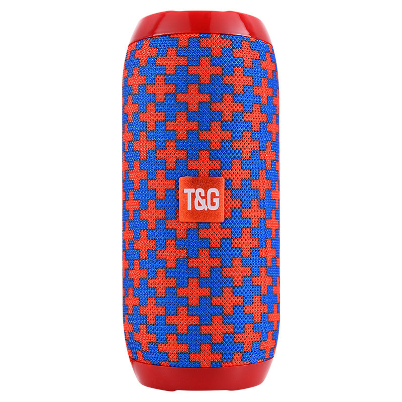 Portable Bluetooth Speaker Red (cross red) - HiFi 360 Degree Audio Wireless Mini Speaker, Support Hands-free Calling