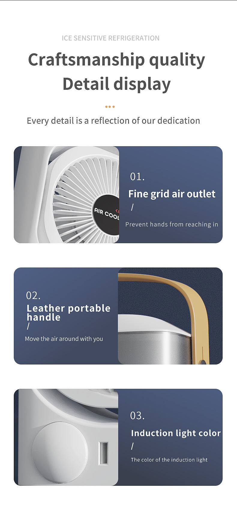 Mist Misting 3-in-1 Portable Air Cooler Fan - Desktop Humidifier & LED Light, Nano Mist Black