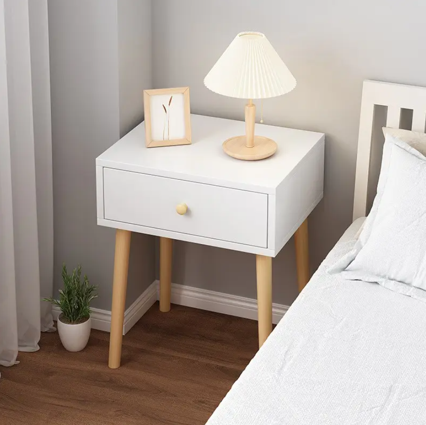 Bed Side Table White
