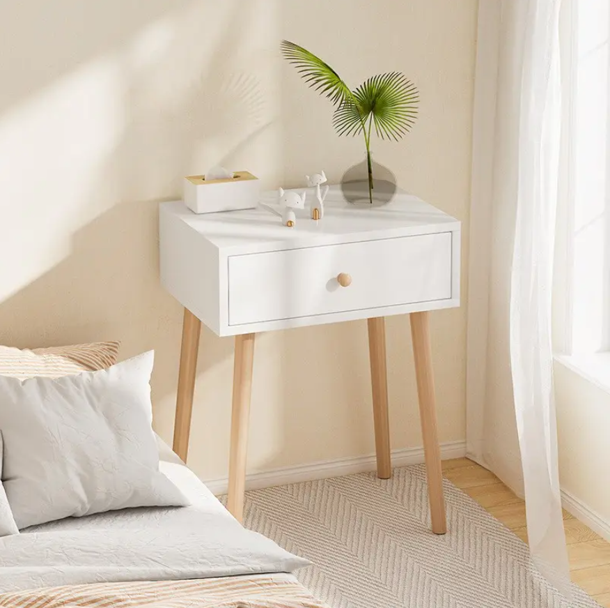 Bed Side Table White