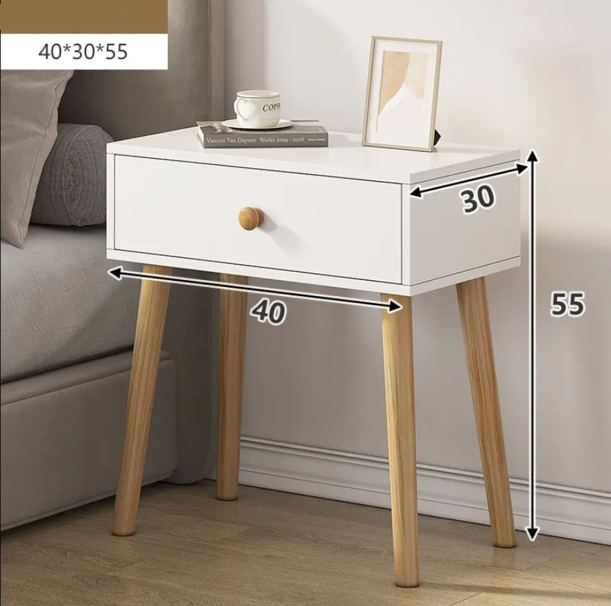 Bed Side Table White