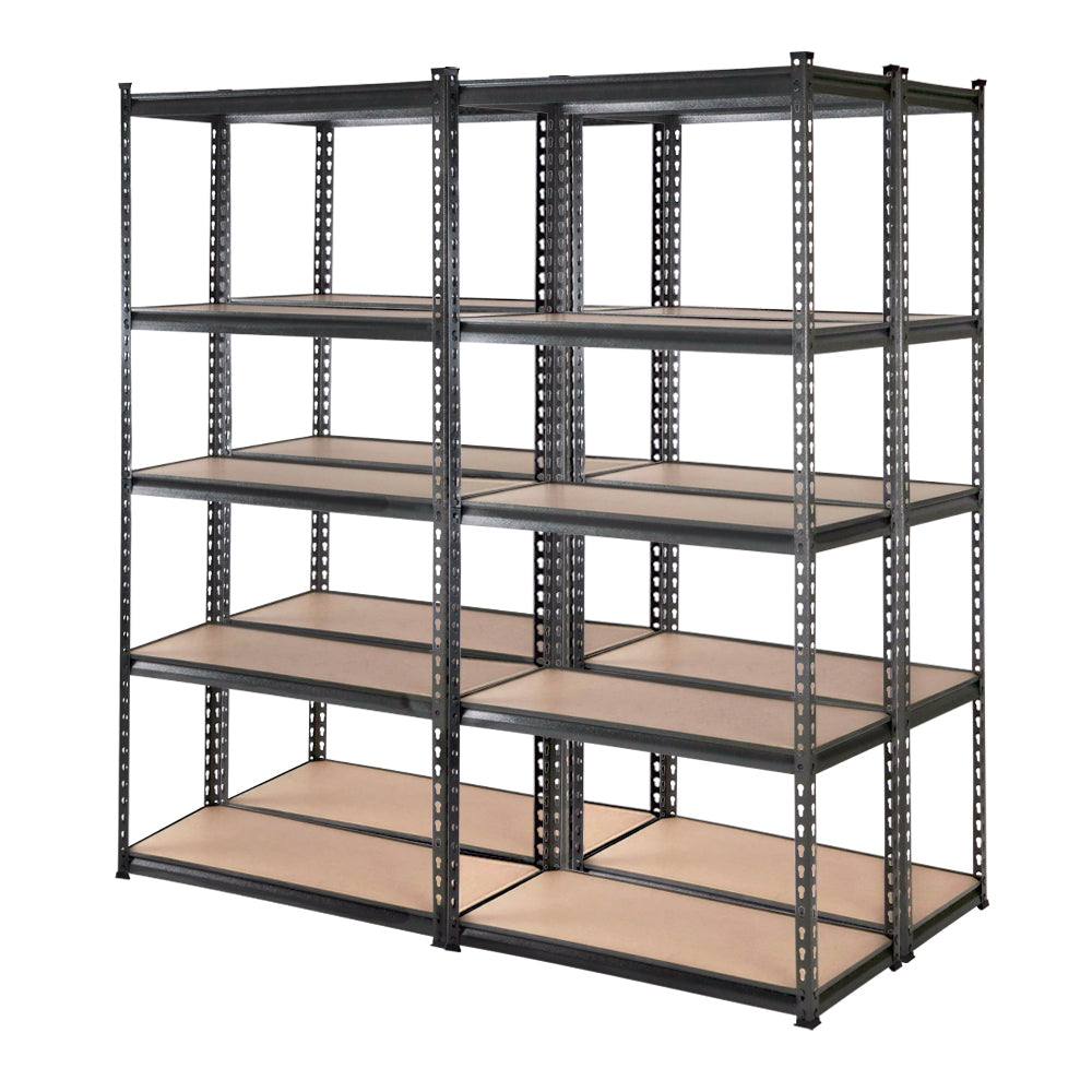 Garage Shelving - Giantz 4x1.8M x 0.9M Garage Shelving Warehouse Rack Pallet Racking Storage Charcoal