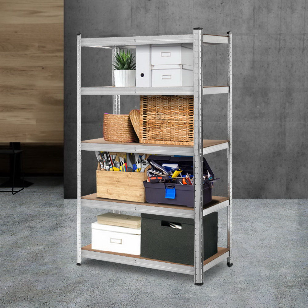 Garage Shelving - Giantz 1.8M x 0.9M Warehouse Racking Rack- Silver