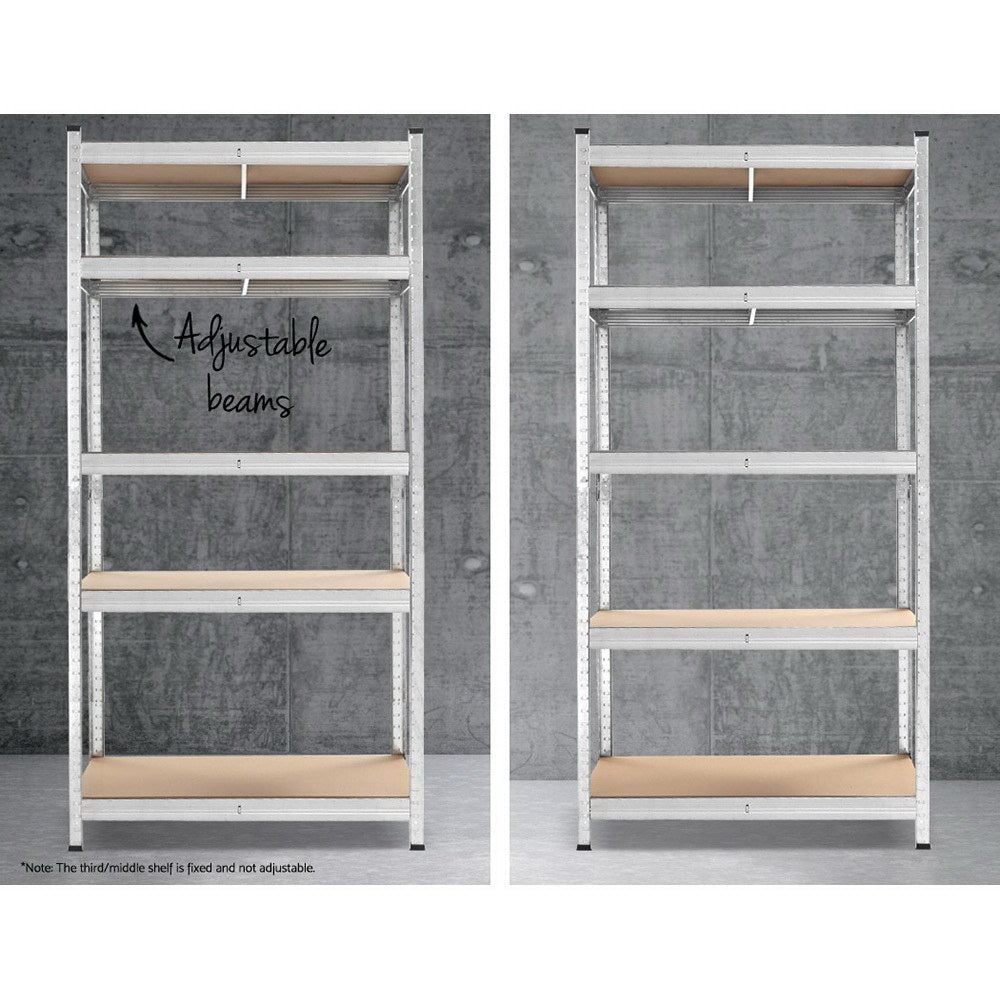 Garage Shelving - Giants 3x1.8M x 0.9M Warehouse Shelving Rack Racking Garage Storage Shelves- Silver