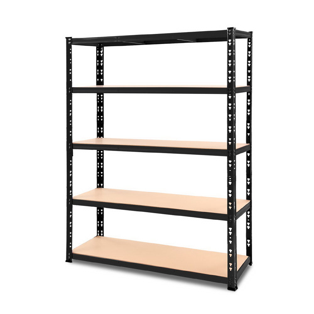 Garage Shelving - Giantz 1.8M x 1.2M Garage Shelving Warehouse Rack Pallet Racking Storage Shelve Black