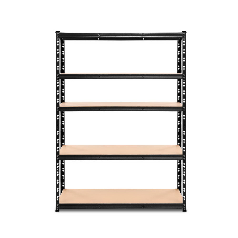 Garage Shelving - Giantz 1.8M x 1.2M Garage Shelving Warehouse Rack Pallet Racking Storage Shelve Black
