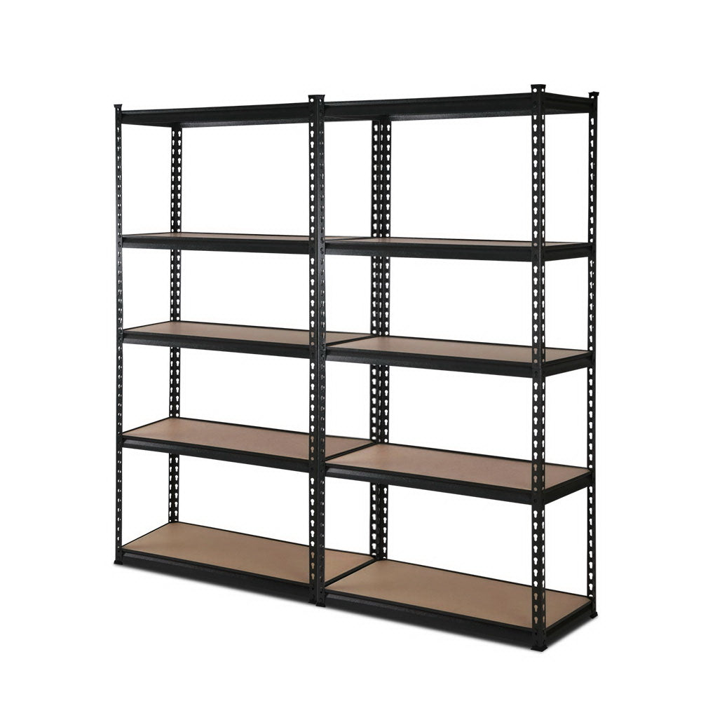 Garage Shelving - Giantz 2x1.5M x 0.7M Garage Shelving Warehouse Rack Pallet Racking Storage Shelve Black
