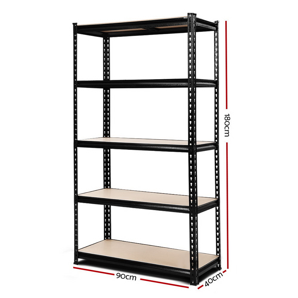 Garage Shelving - Giantz 1.8M x 0.9M Garage Shelving Warehouse Rack Pallet Racking Storage Shelve Black