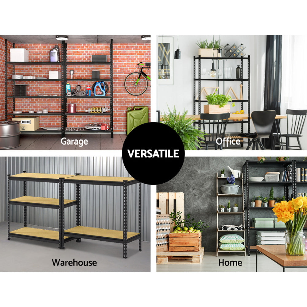 Garage Shelving - Giantz 2x1.8M x 0.9m Garage Shelving Warehouse Rack Pallet Racking Storage Shelve Black