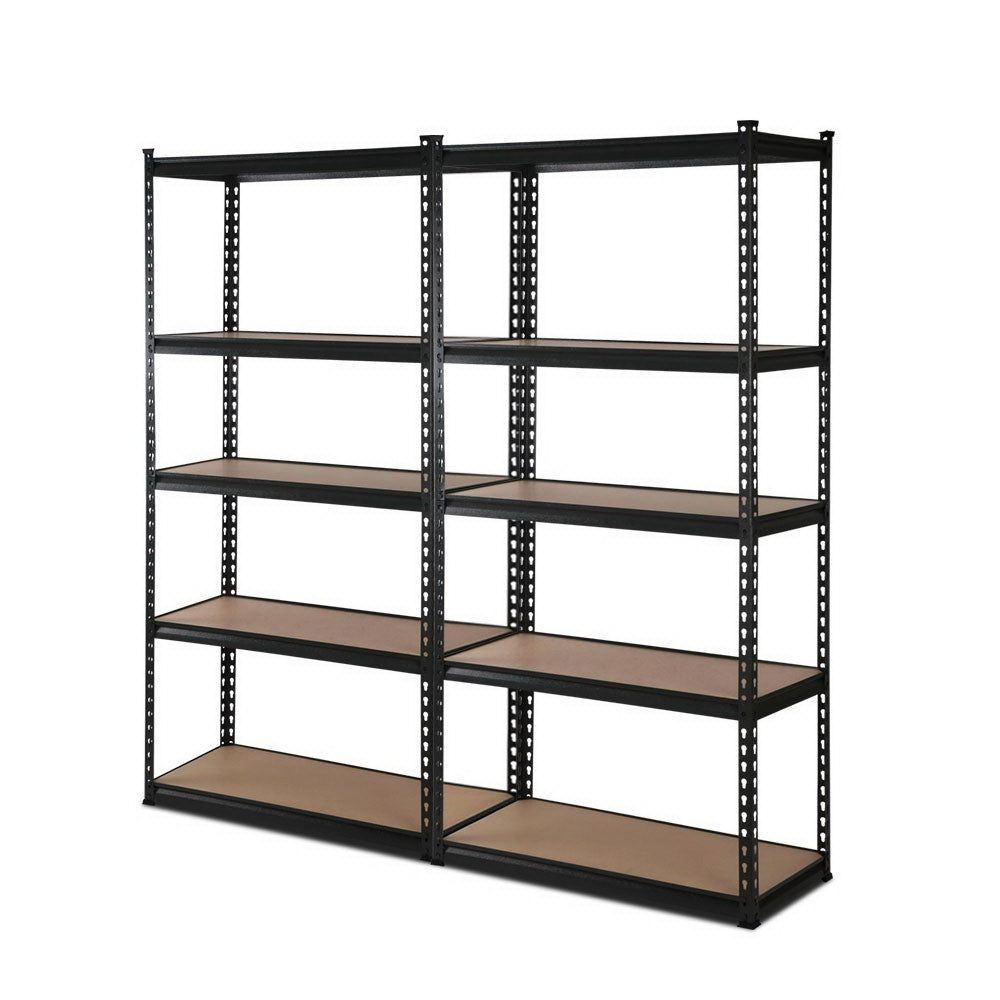 Garage Shelving - Giantz 2x1.8M x 0.9m Garage Shelving Warehouse Rack Pallet Racking Storage Shelve Black