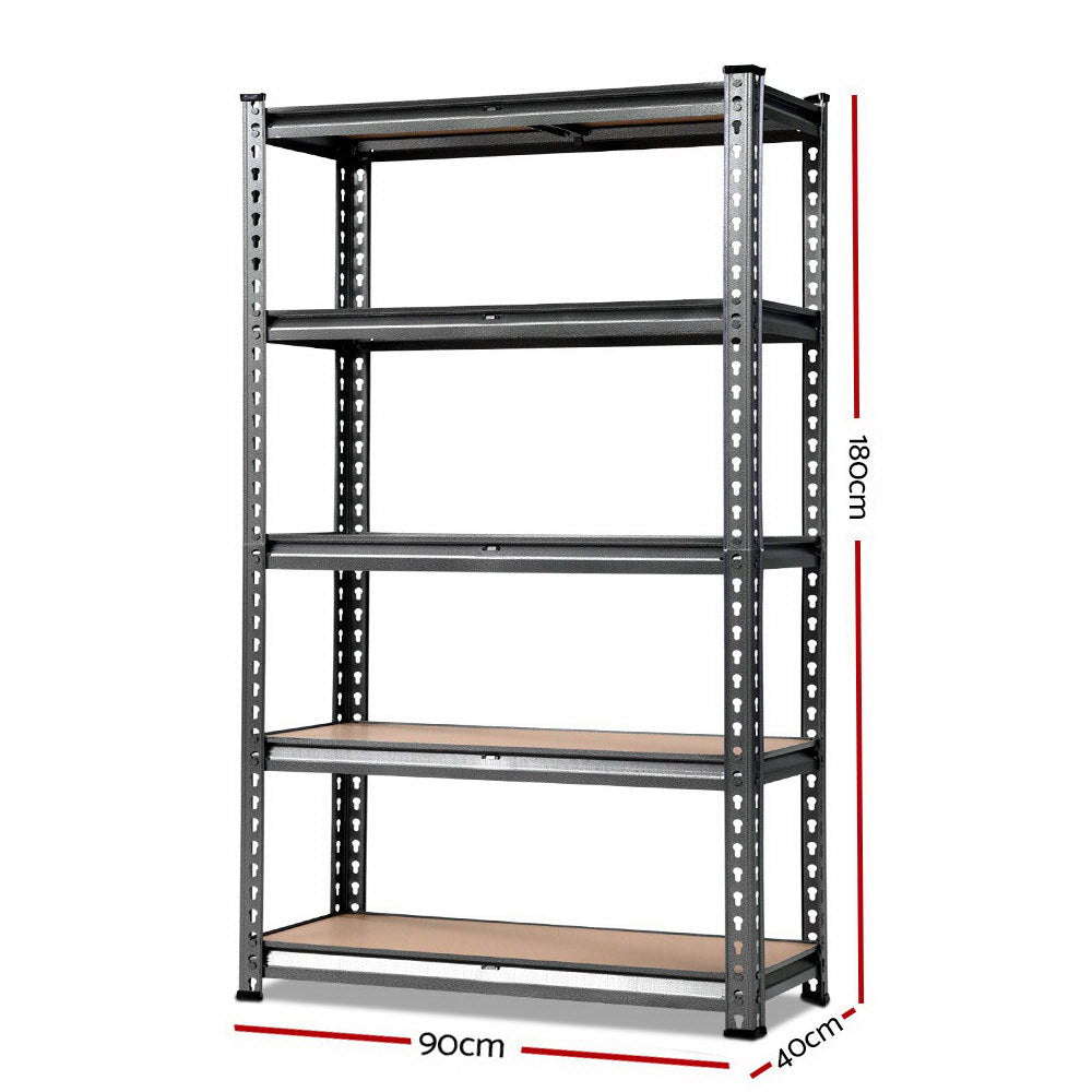 Garage Shelving - Giantz 1.8M x 0.9M Garage Shelving Warehouse Rack Pallet Racking Storage Shelf -Charcoal