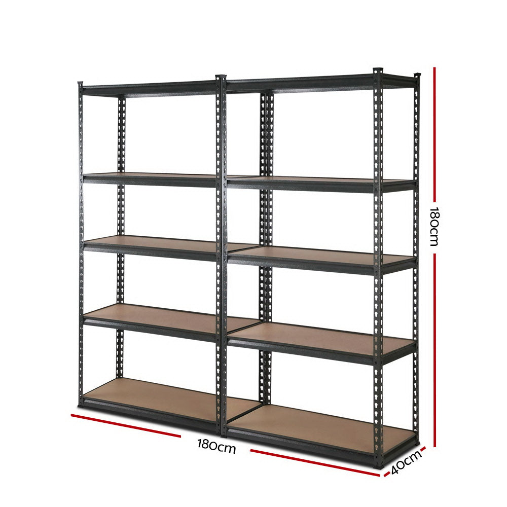 Garage shelving - Giantz 2x1.8M x 0.9M Garage Shelving Warehouse Rack Pallet Racking Storage Charcoal