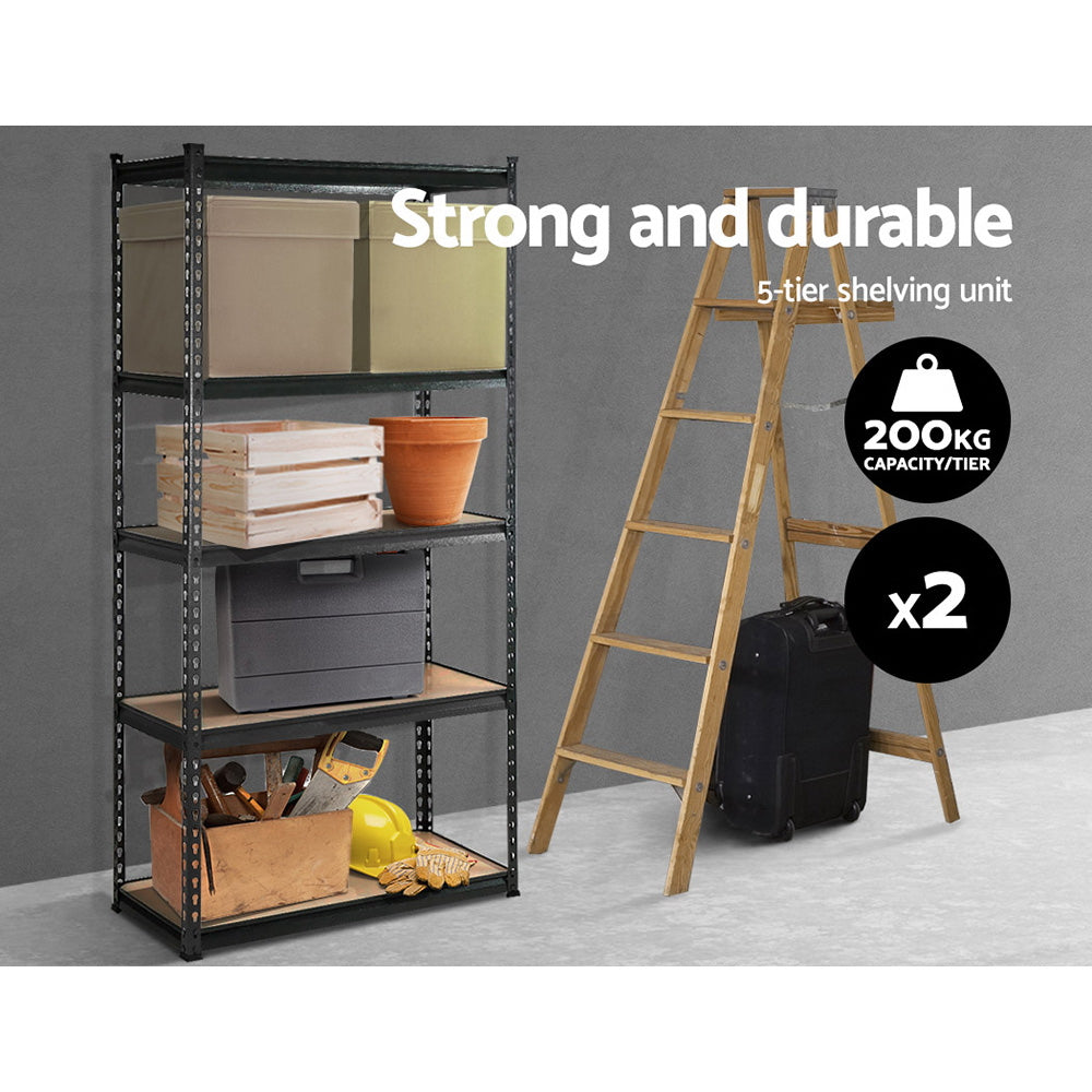 Garage shelving - Giantz 2x1.8M x 0.9M Garage Shelving Warehouse Rack Pallet Racking Storage Charcoal