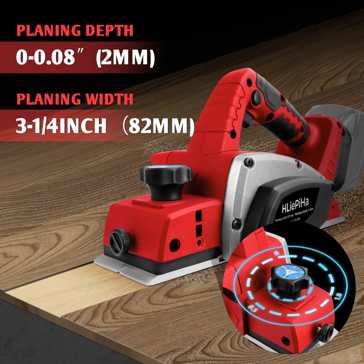 Milwaukee Compatible 18V Brushless Electric Planer 15000RPM