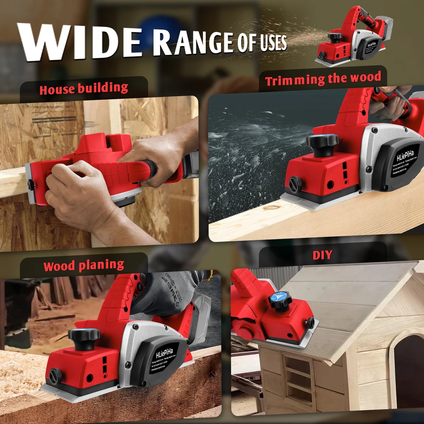 Milwaukee Compatible 18V Brushless Electric Planer 15000RPM