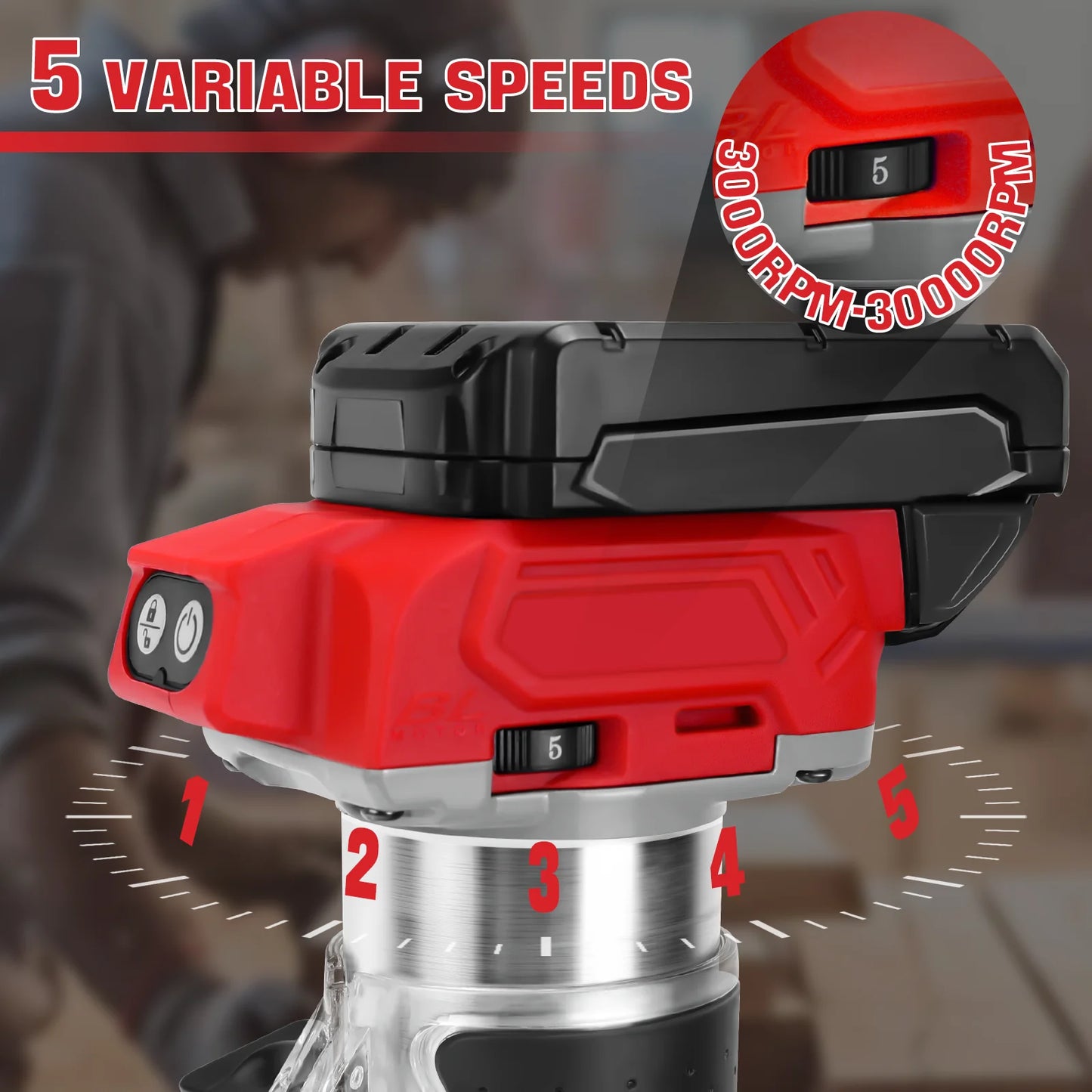 Milwaukee compatible 18V 800W Brushless Electric Trimmer