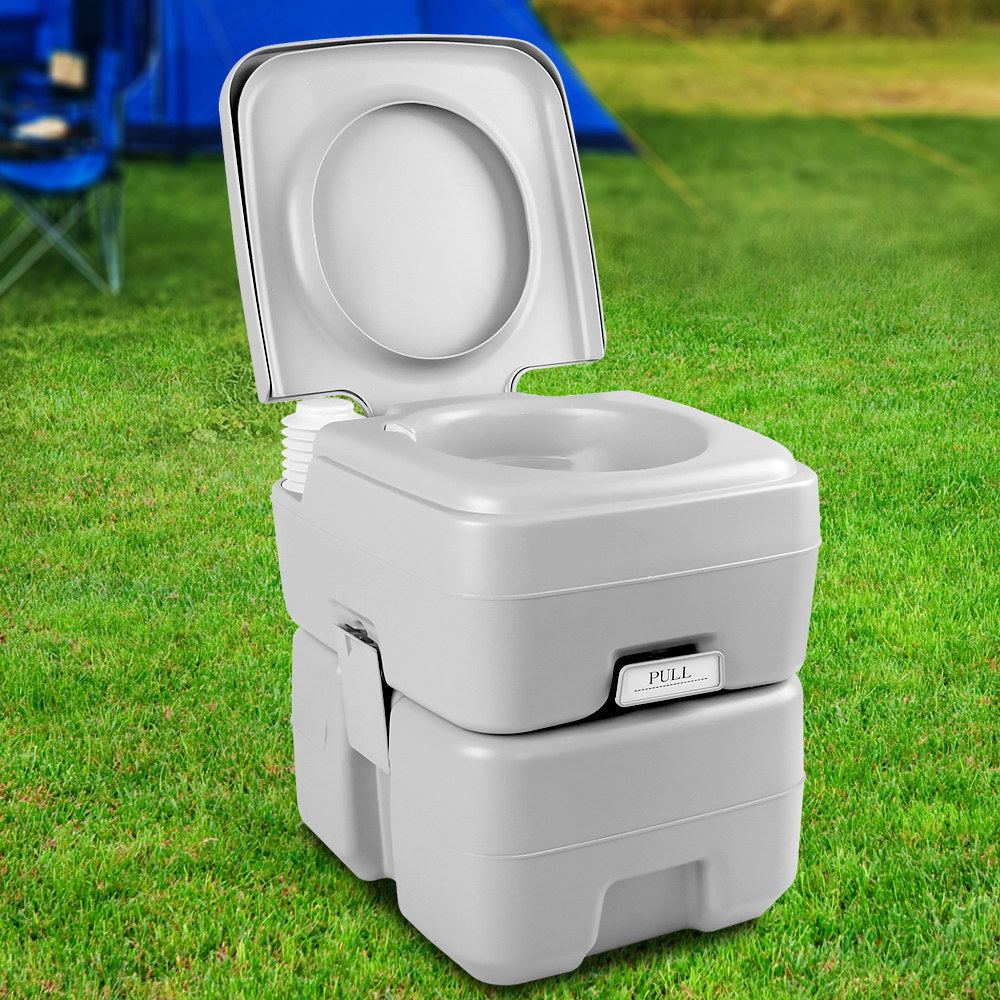 Camping Toilet Weisshorn 20L Portable Camping Toilet Outdoor Flush Potty Boating