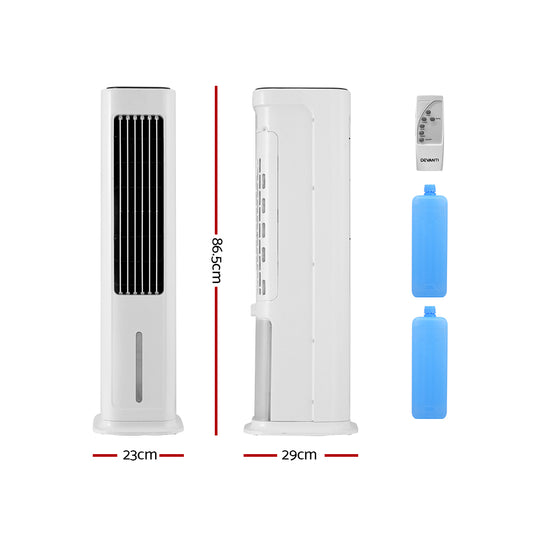 Tower Evaporative Air Cooler Conditioner Portable Cool Fan Humidifier 6L Devanti