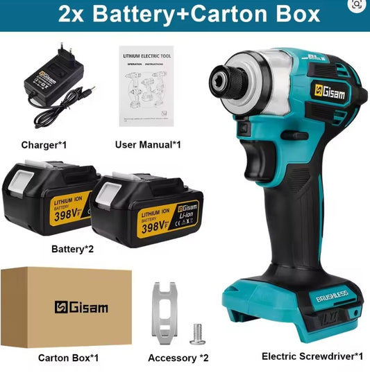 Makita compatible Drill driver combo- Driver, 2x Batteries and charger