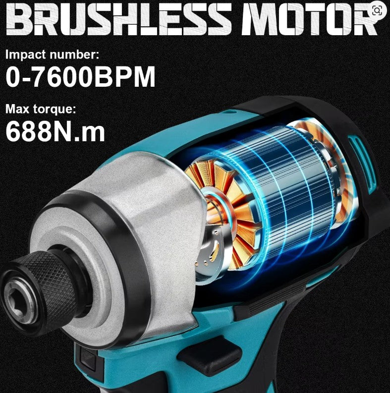 Makita compatible Drill driver combo- Driver, 2x Batteries and charger