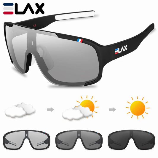 ELAX JV Polarized and Photochromic Cycling Glasses Outdoor Eyewear Sports Sunglasses Men Women Mtb Bike Bicycle Goggles