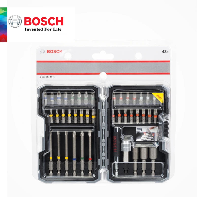 BOSCH Screwdriver Head Set 43 pieces Bit kit Power Screwdriver Electric Drill Home DIY Screwdriver Head  Set Rainbow Magic Box