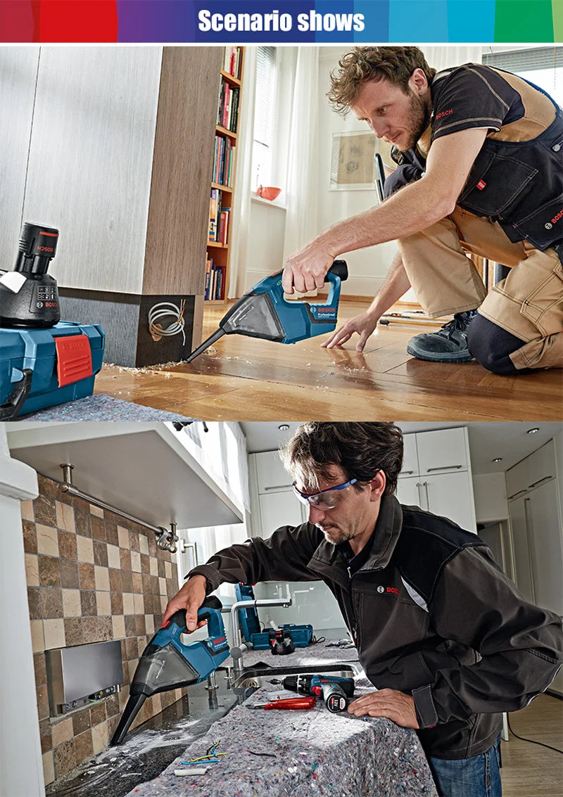 Bosch GAS 12V Cordless Vacuum Cleaner Powerful Cyclone Household Portable Handheld Dust Extractor Mini Home Car Vacuum Clean