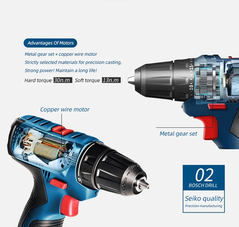 Bosch Professional Cordless Drill GSR 120-LI 12V Multi-Function Electric Driver Electric Screwdriver Power Tool (Bare Tool)