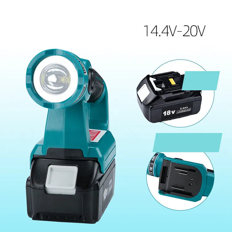 Makita Compatible JV LED Lamp 18V Cordless LED Flashlight Work Light Flashlight Without Battery USB Outdoor Emergency Lighting Spotlight