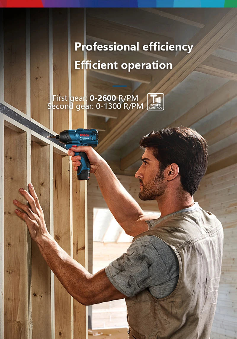 Bosch Impact Driver GDR 120-LI 12V Cordless Electric Drill Rechargeable Screwdriver 100N/m Impact Wrench Bosch Power Tools