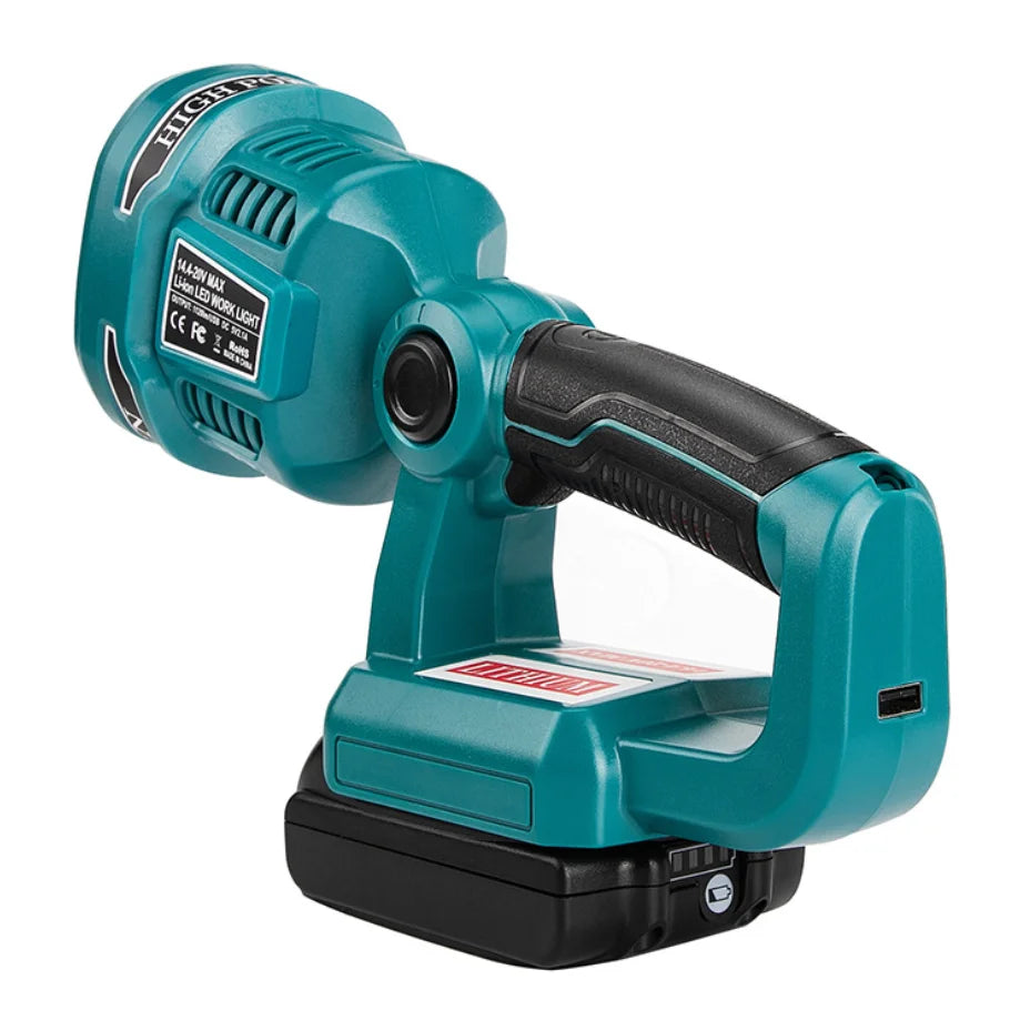 Makita Compatible JV LED Lamp 18V Cordless LED Flashlight Work Light Flashlight Without Battery USB Outdoor Emergency Lighting Spotlight