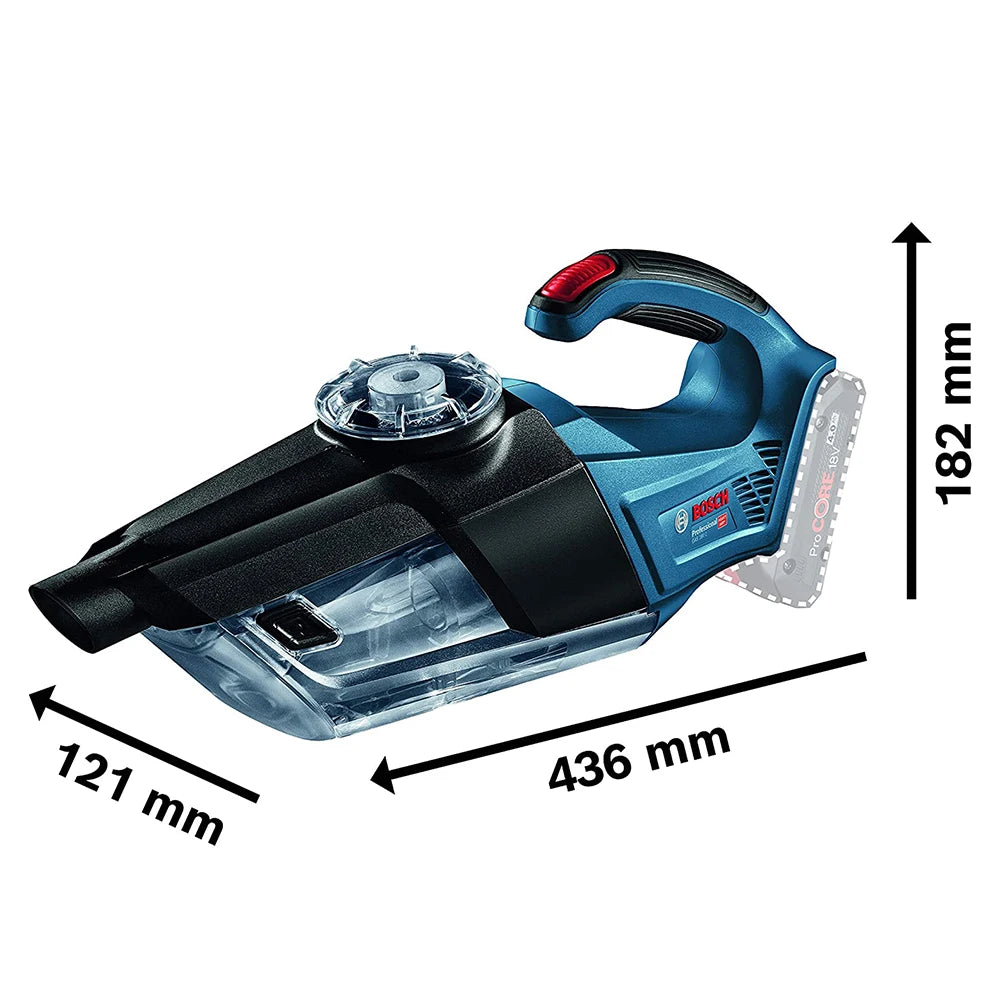 BOSCH 18V Cordless Vacuum Cleaner GAS 18V-1 Professional Rechargeable Handheld Industrial Vacuum For Car Household Woodworking