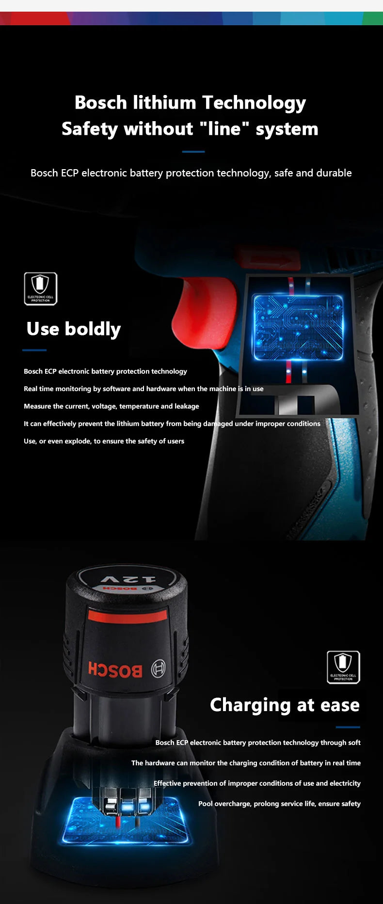 Bosch Impact Driver GDR 120-LI 12V Cordless Electric Drill Rechargeable Screwdriver 100N/m Impact Wrench Bosch Power Tools