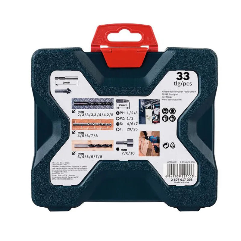 Bosch 33-Piece Twist Drill Metal Combination Drill Bit Masonry Drill Bit Woodworking Drill Bit Electric Screwdriver Head Set