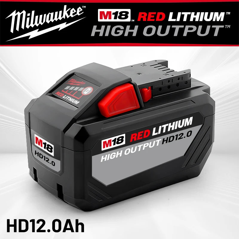 Milwaukee Original M18 12.0Ah 18V M18HB12 XC HD lithium battery- 1pk, 2pk and 3pk with charger options
