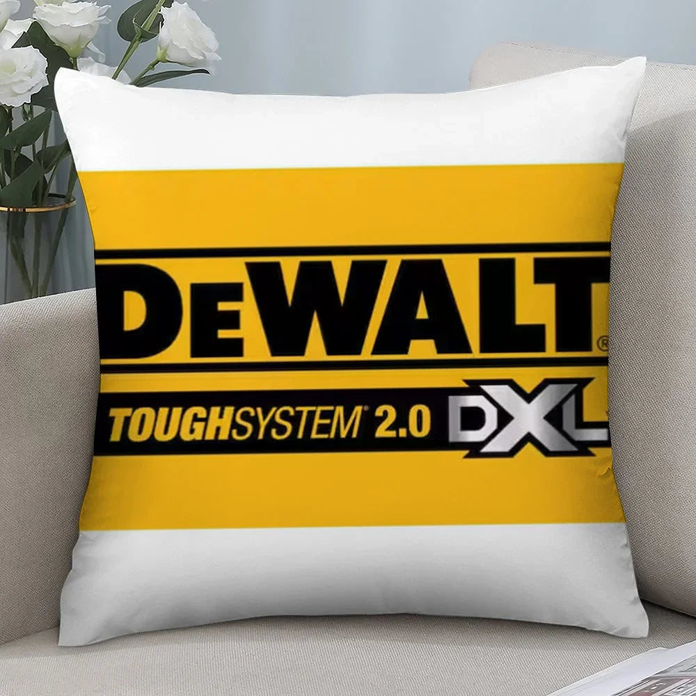 DeWalt Pillow Case Short Plush Sofa Decorative Gift Home Double-sided Printing Cushion