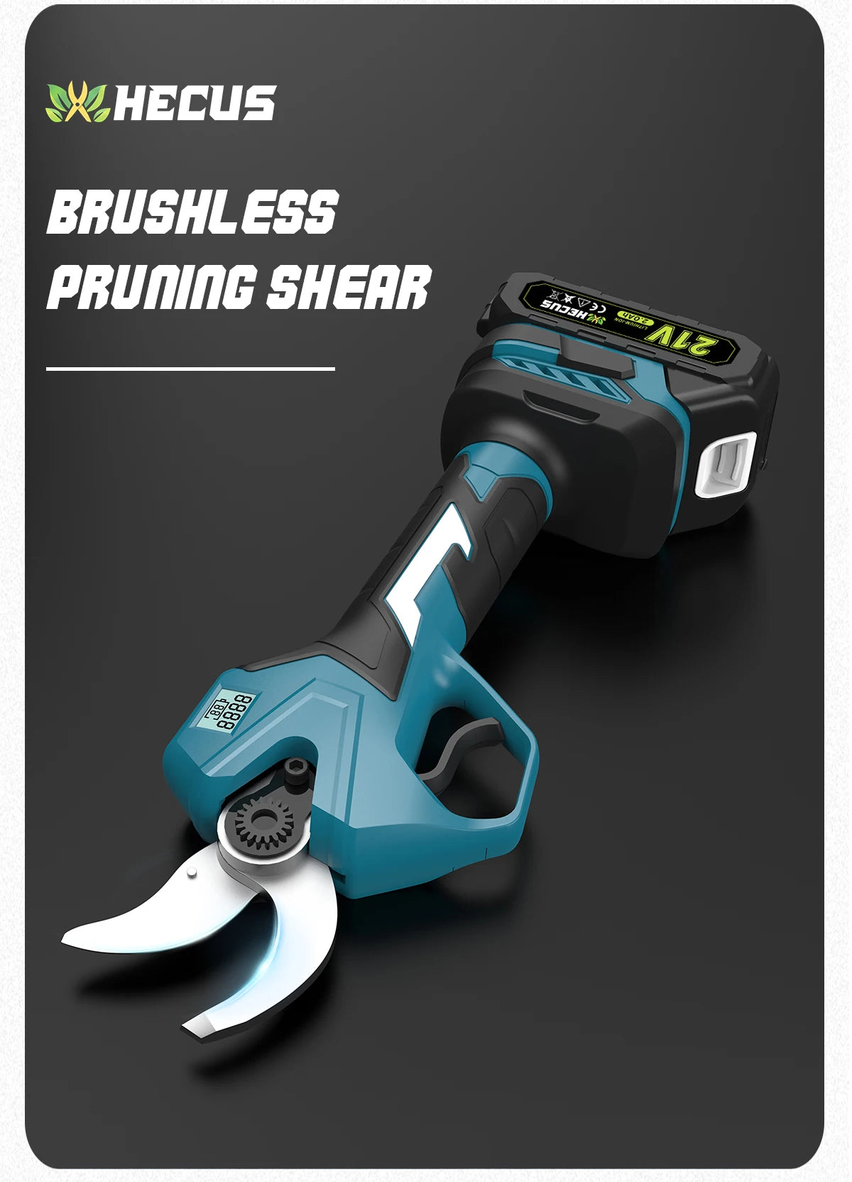 Makita Compatible 189V JV Gisam 40mm Brushless Electric Pruner Shear 2Gear Cordless Fruit Tree Bonsai Pruning Electric Scissors For Makita 18V Battery Pin