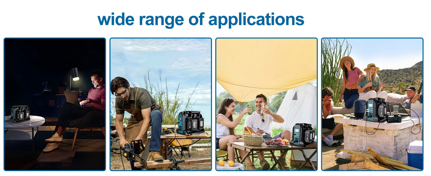 Makita Compatible 18V JV 350W Power Inverter for Makita 18V Battery DC 18V to AC 110-120V/220-230V Pure Sine Wave Battery Inverter for Camping Emergency