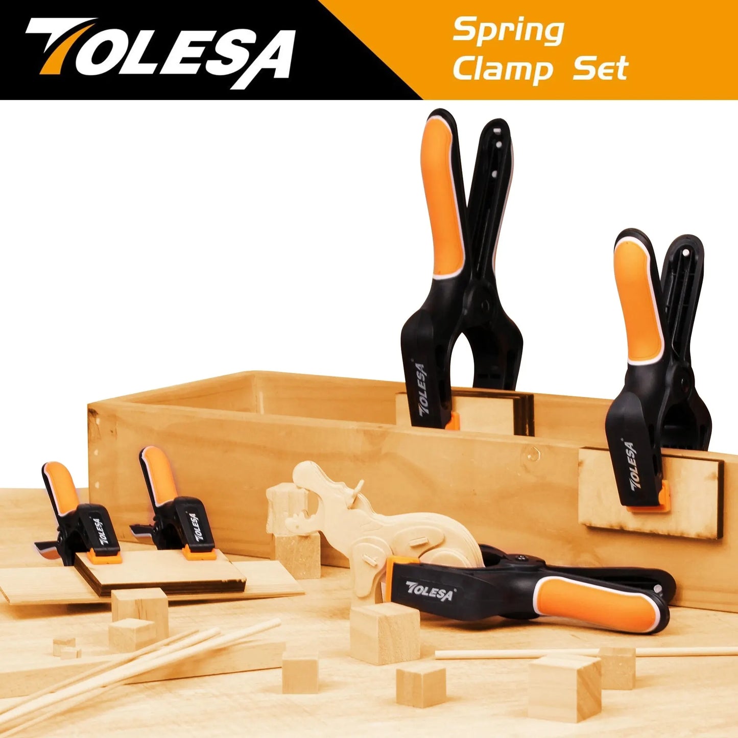 Tolesa T8SC1001 4" Spring Clamps 8pk – Grip, Flex, Repeat