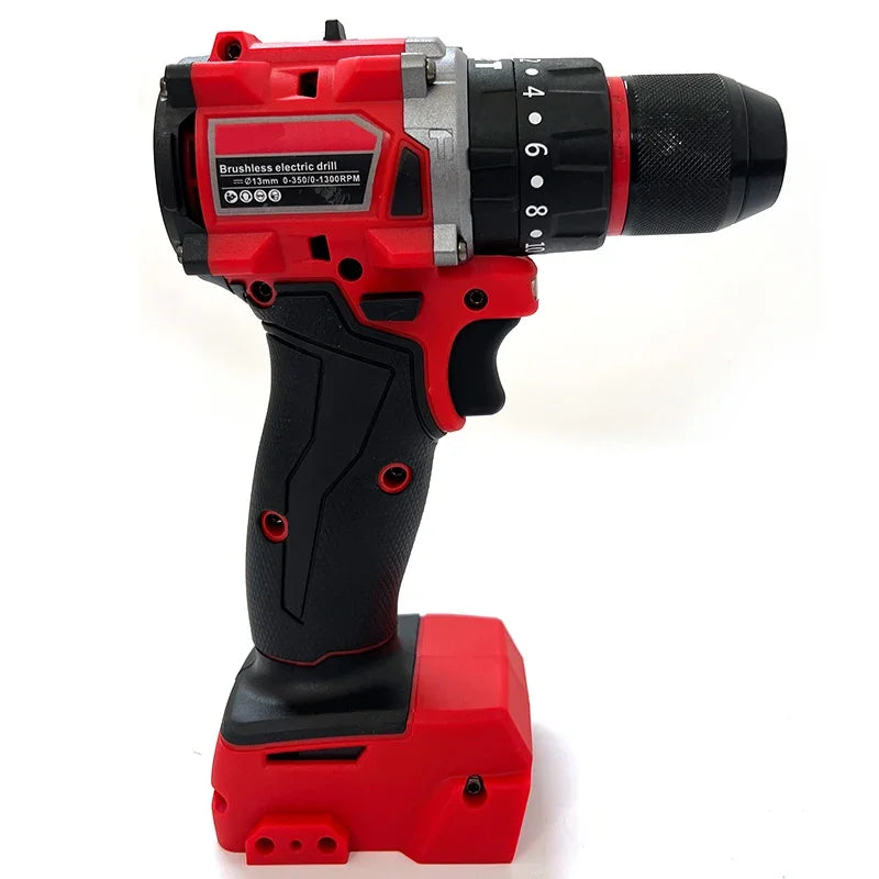 Milwaukee Compatible Small Electric Drill 150N.m Brushless Cordless Impact Drill of Decoration Team Uses for 18V Battery Power Tool