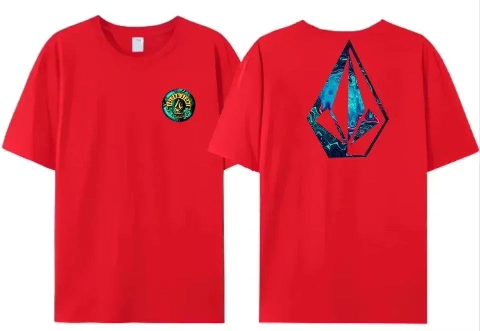 Volcom JV 2025 new Volcom obsidian asbestos short sleeve T-shirt top Summer loose T-shirt breathable fashion high quality large size