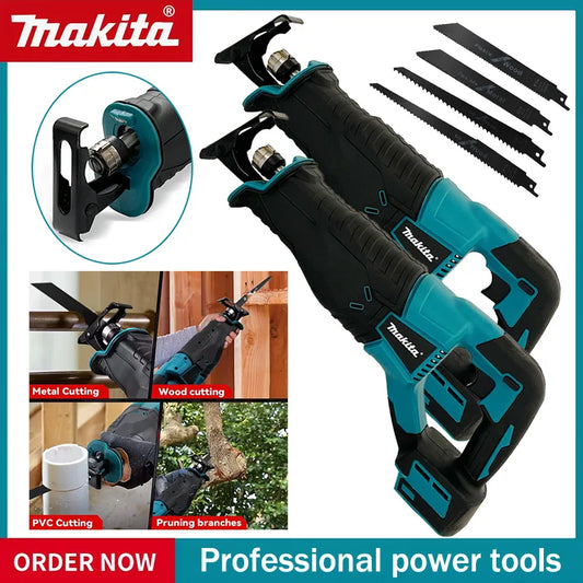 Makita 18V Brushless Reciprocating Saw Reciprocating Saw Portable Cordless Power Tools With 4pcs Saw Blades For 20V 18V Battery