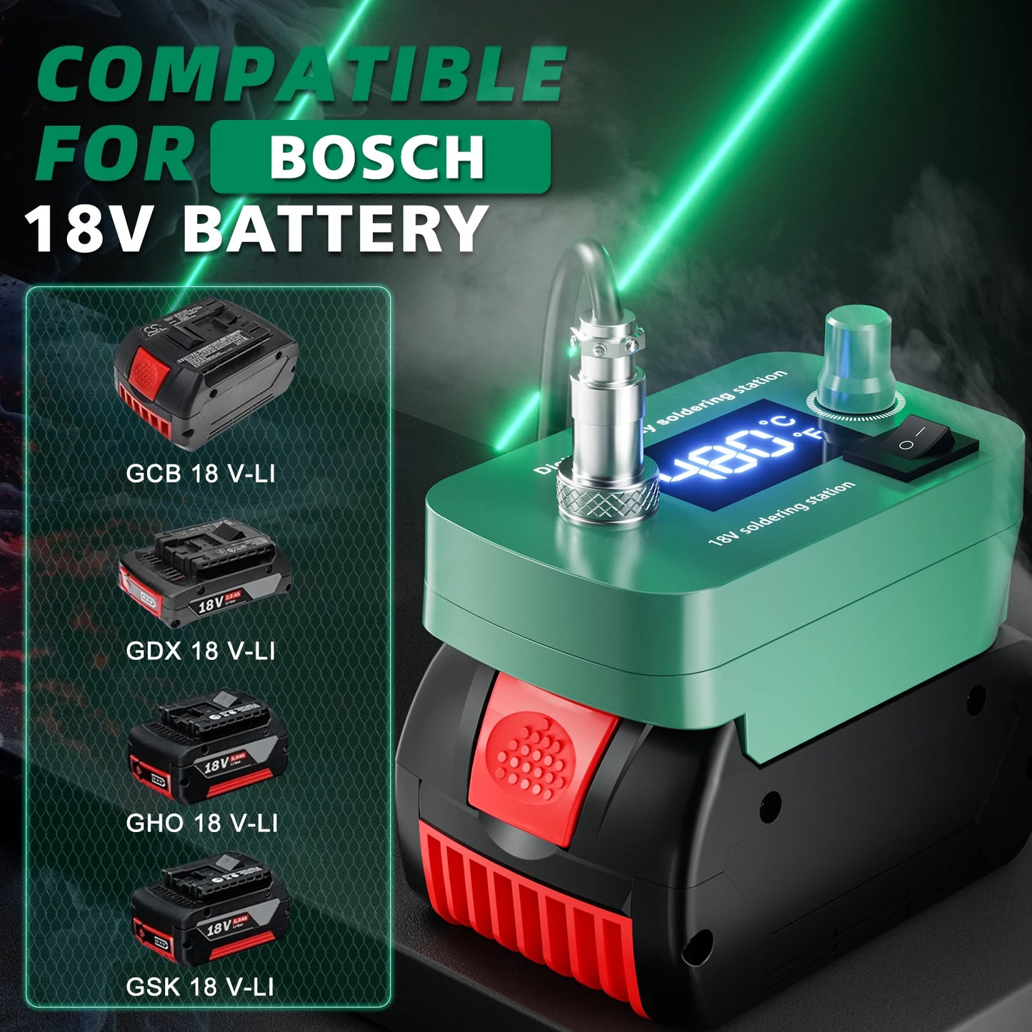 Makita DeWalt Milwaukee Bosch compatible Cordless Soldering lron Temperature Adjustable Electric Welder Kit For DEWALT For Makita For Milwaukee For Bosch 18V Battery