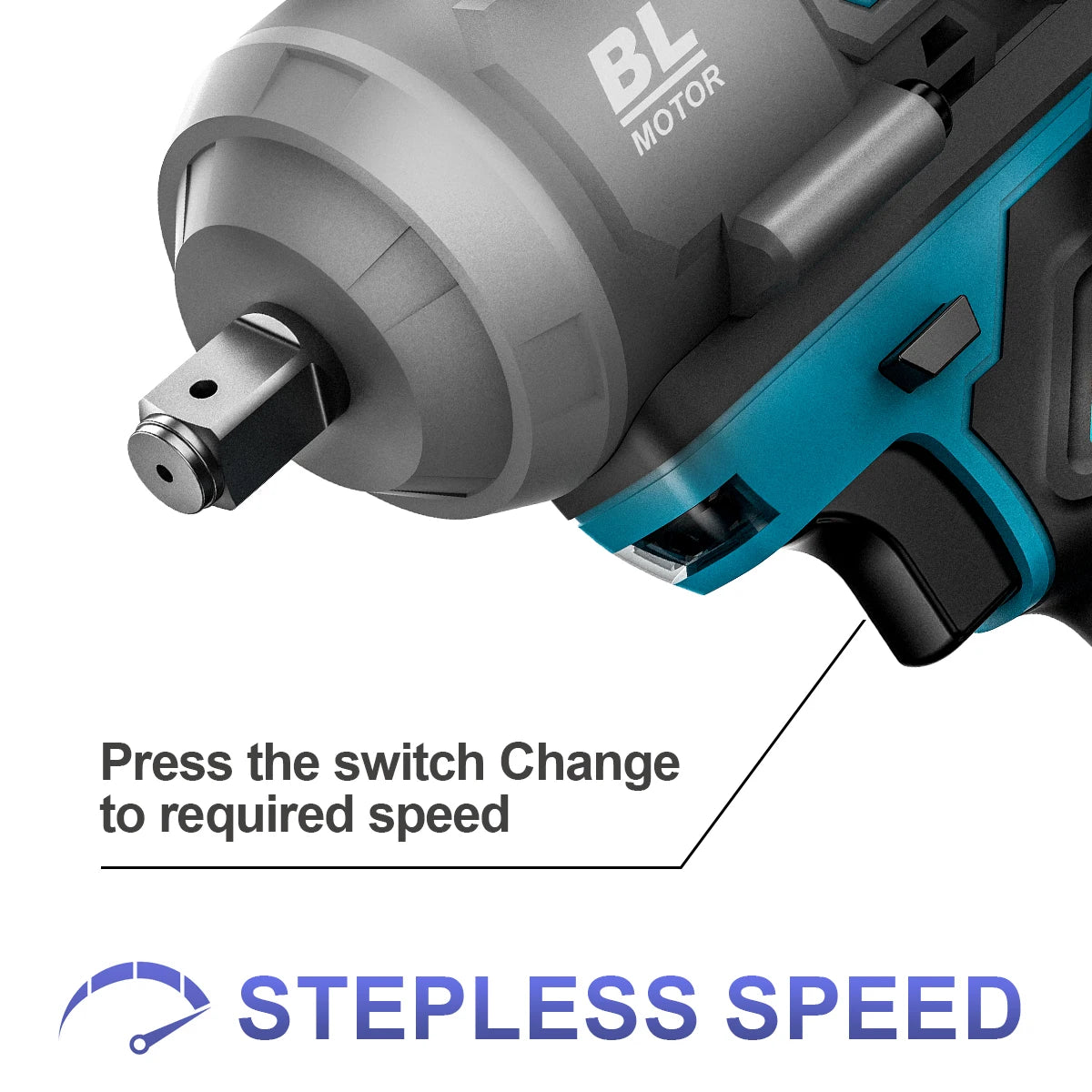 Makita 18V Compatible Gisam 2000N.M Torque Brushless Electric Impact Wrench 1/2 inch Screwdriver Cordless Wrench Power Tool For Makita 18V Battery Pin