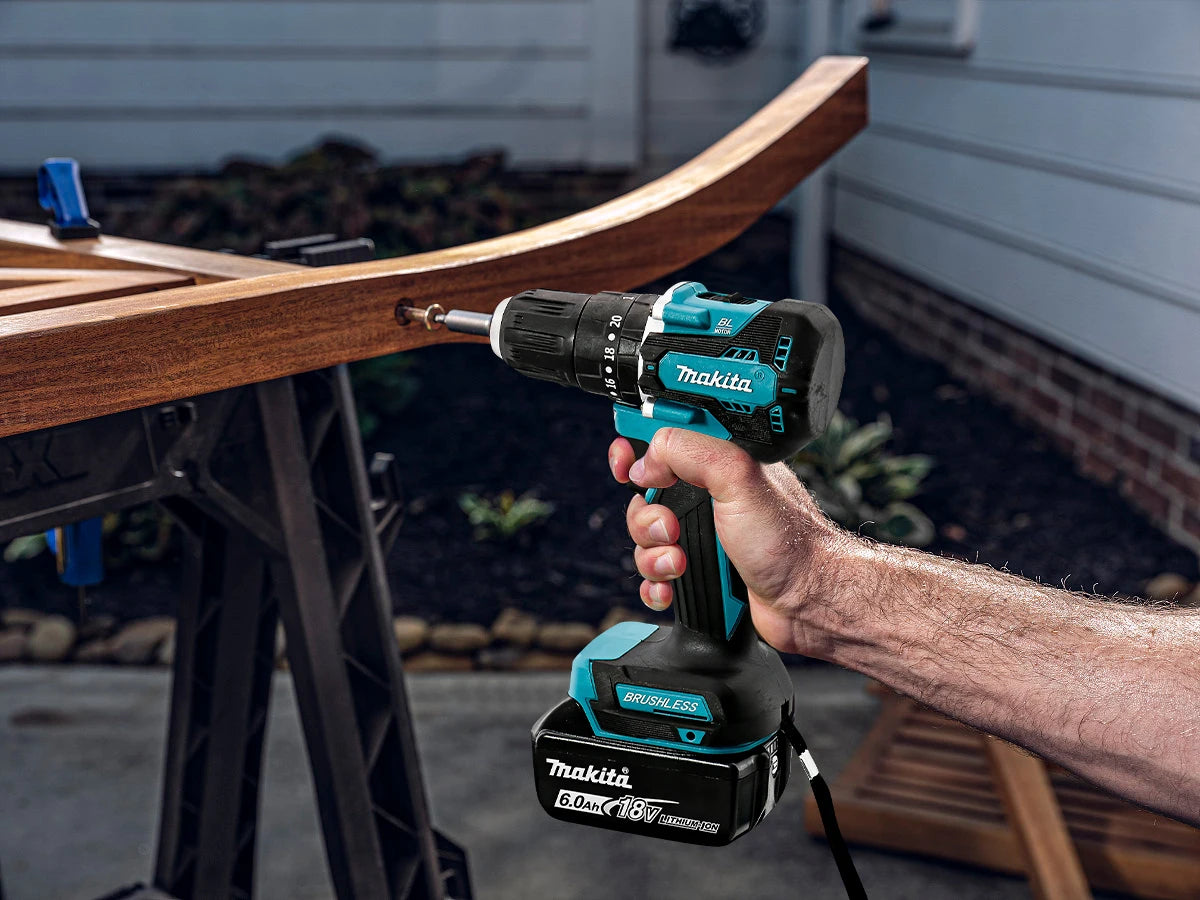 Makita DDF487 18V 10mm Brushless Handheld Electric Screwdriver 18V Lithium Battery Variable Speed for Household Appliance  Tool