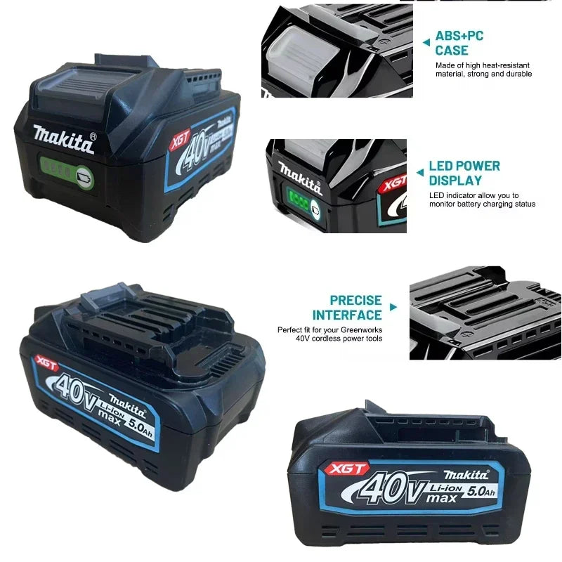 Makita XGT 40V 5.0Ah battery BL4050 - 1Pk and 2Pk
