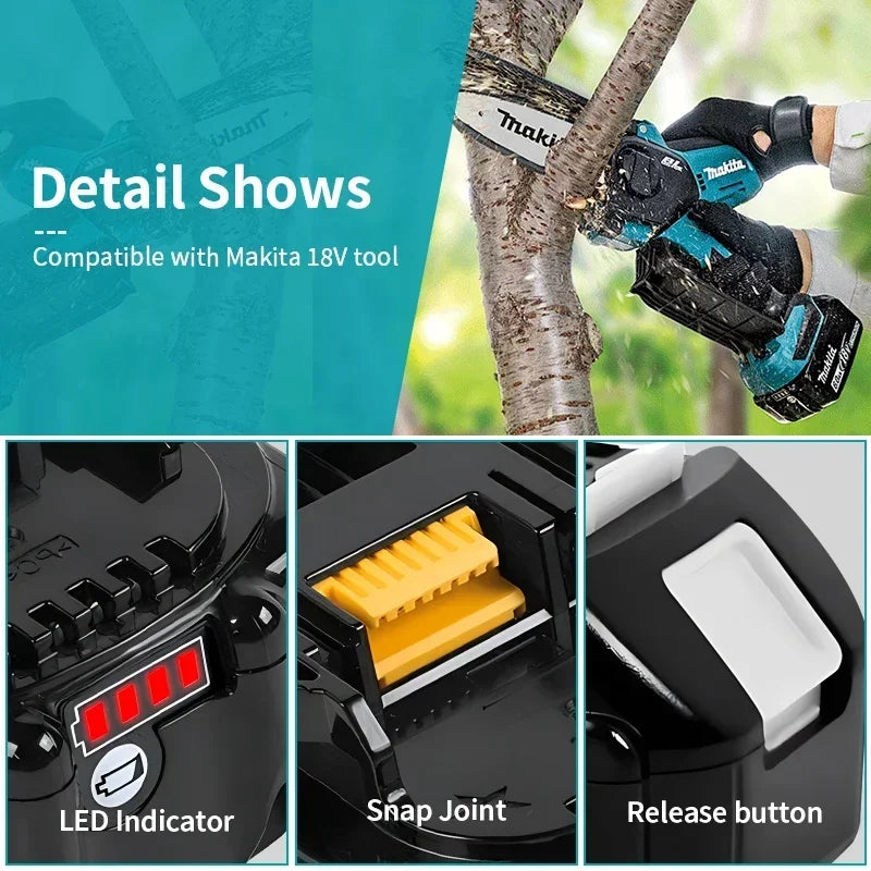 Genuine Makita BL1860 18V 6AH TBW Battery Power Tools Li-ion Replacement LXT BL1850 BL1840 for 18V Screwdriver with BMS TPCELL 18V