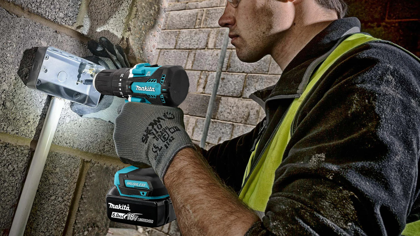 Makita DDF487 18V 10mm Brushless Handheld Electric Screwdriver 18V Lithium Battery Variable Speed for Household Appliance  Tool