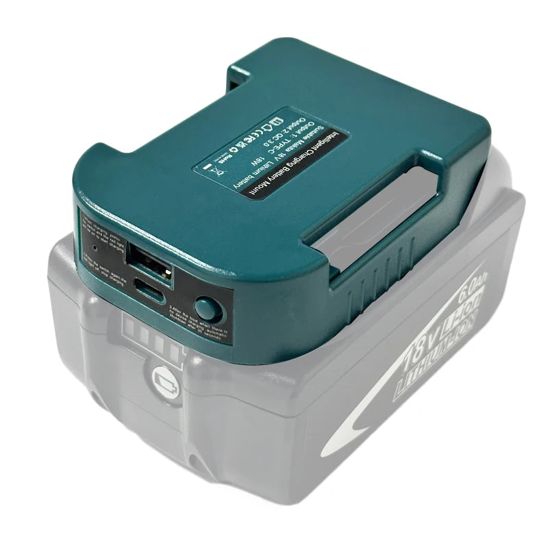 Makita Compatible 18V With USB With Type-C Battery Holder For Makita 18V Battery BL1840 BL1850 BL1860 Charger Adapter Charging